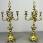 Pair of Candelabras Vintage French Brass Ornate 5 Arm Candle Holders LOT 6437