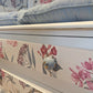 white and floral bench seat 5