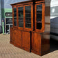 Georgian Mahogany Breakfront Library Bookcase, Adjustable Shelves. 2 Keys
