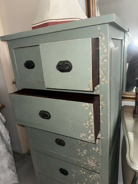 Green tall chest of drawers