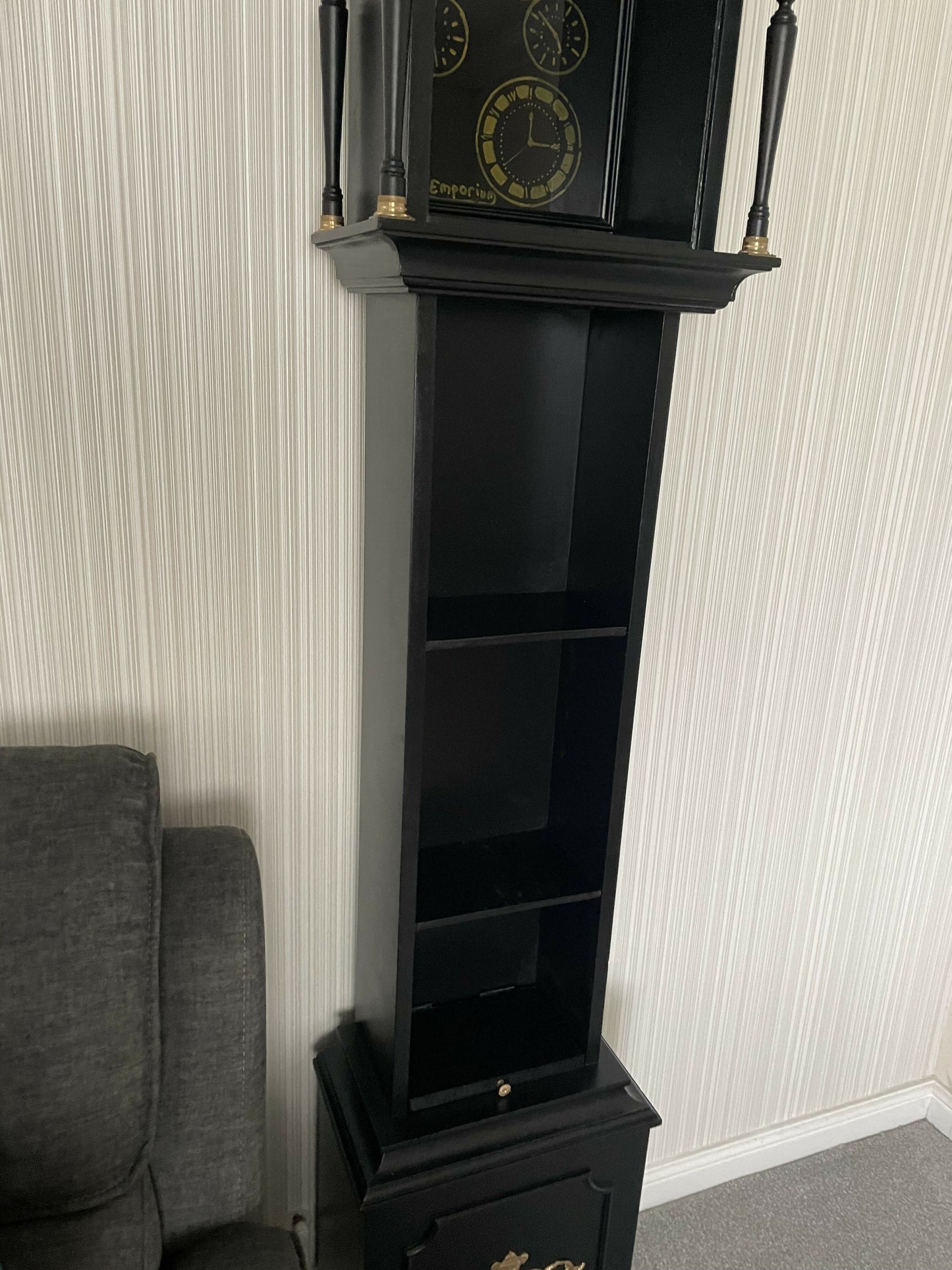 Re-purposed Tall Clock into a Bespoke Decorative Display unit