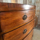 Antique Mid Victorian Bow Front Chest of Five Drawers, c 1840