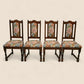 6 Old Charm Dining Chairs Upholstered Tudor Brown Frames FREE UK Delivery*. SBR10636/2606E