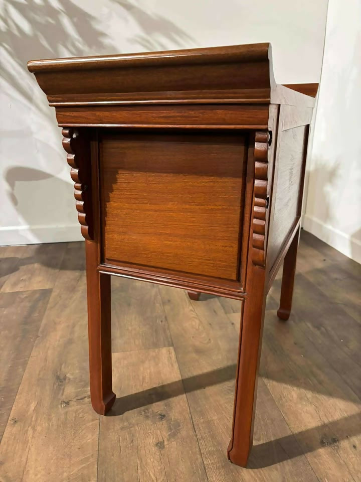Oriental Style Side Table with Single Drawer