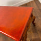 Vintage Leather Top Sewing Box - Stool