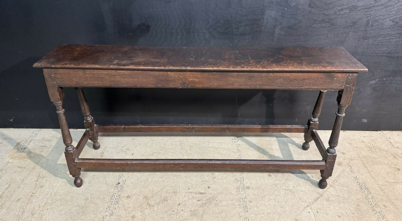 Rare Long Georgian Oak Joint Stool