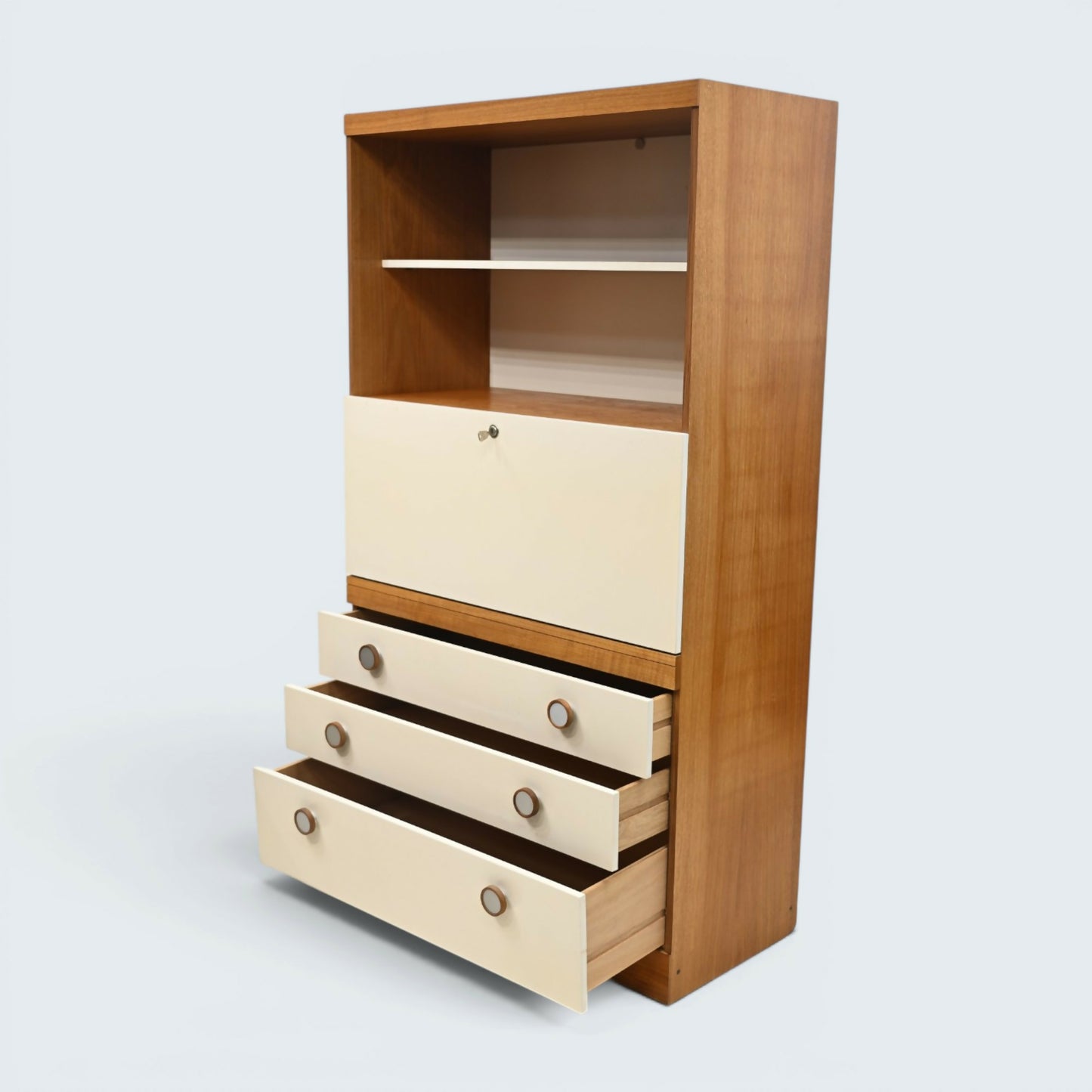 1960s Retro Uniflex Bureau Drawers Display Area Fitted Interior FREE UK Delivery