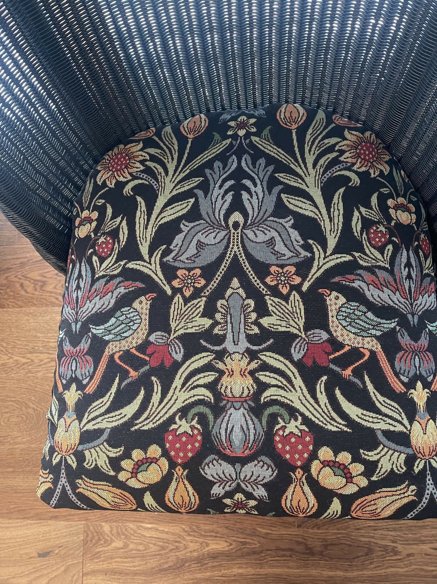 Occasional chair upcycled Lloyd loom mid century chic