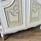 Wardrobe Vintage French Shabby Chic Five Door Carved Armoire Cabinet LOT 6121