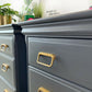 Pair of Vintage Stag chest of drawers / oversized bedside tables painted in dark grey