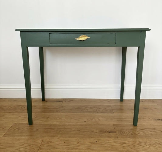Green console , sideboard , desk