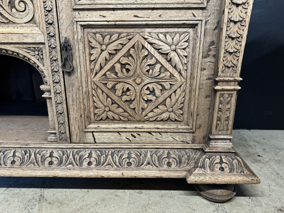 Handsome Carved Oak Sideboard