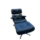 Mid century 1970’s Italian Eames style lounge chair and Ottoman by Cofemo
