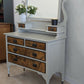 Late Victorian/Edwardian Burr Walnut Dressing Table with Mirror