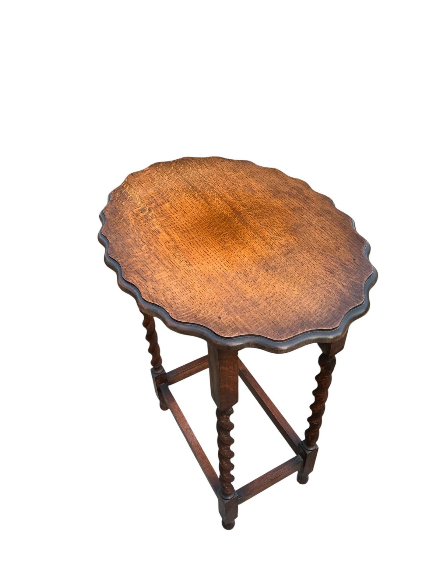 Antique Oak Barley Twist side table