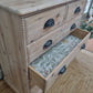 Rustic pine chest of drawers with bobbin detailing
