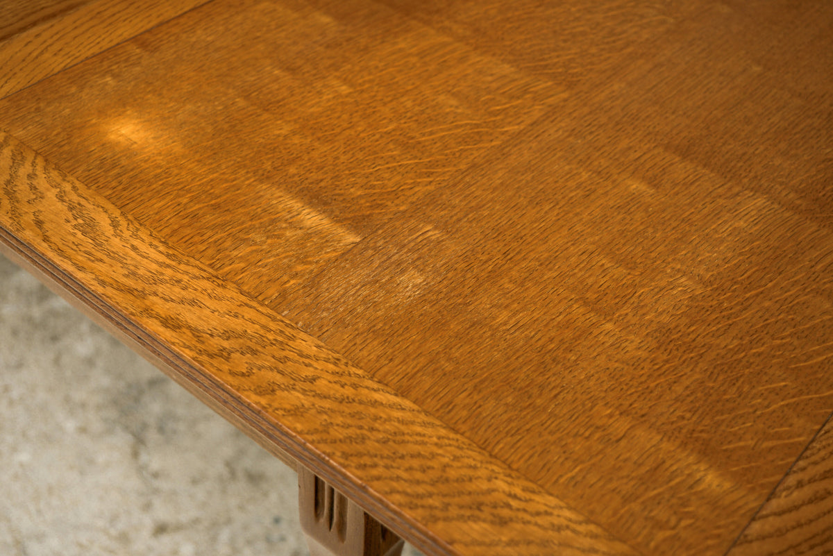 Mid Century Oak Extending Dining Table by Strongbow Furniture