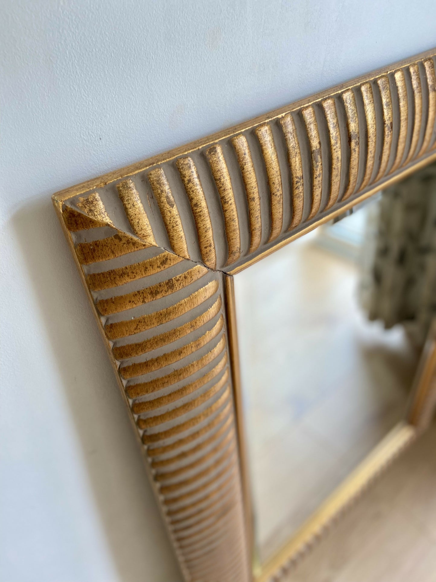 Vintage Mirror with Ornate Gold Frame.Inspired by Ancient Egyptian Art