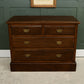 Edwardian Stained Pine Chest of Drawers - 2 Over 2 - Mahogany Finish