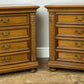 Pair of Bedside Tables Vintage French Nightstands 4 Drawers Cabinets LOT 6315