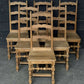 Set 6 Oak Farmhouse Dining Table