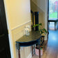 Half Moon Hall Table Upcycled/Refurbished Blue and Gold