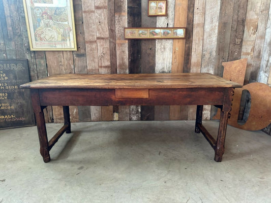 Antique French Fruitwood Refectory Farmhouse Dining Table, c1820. L201