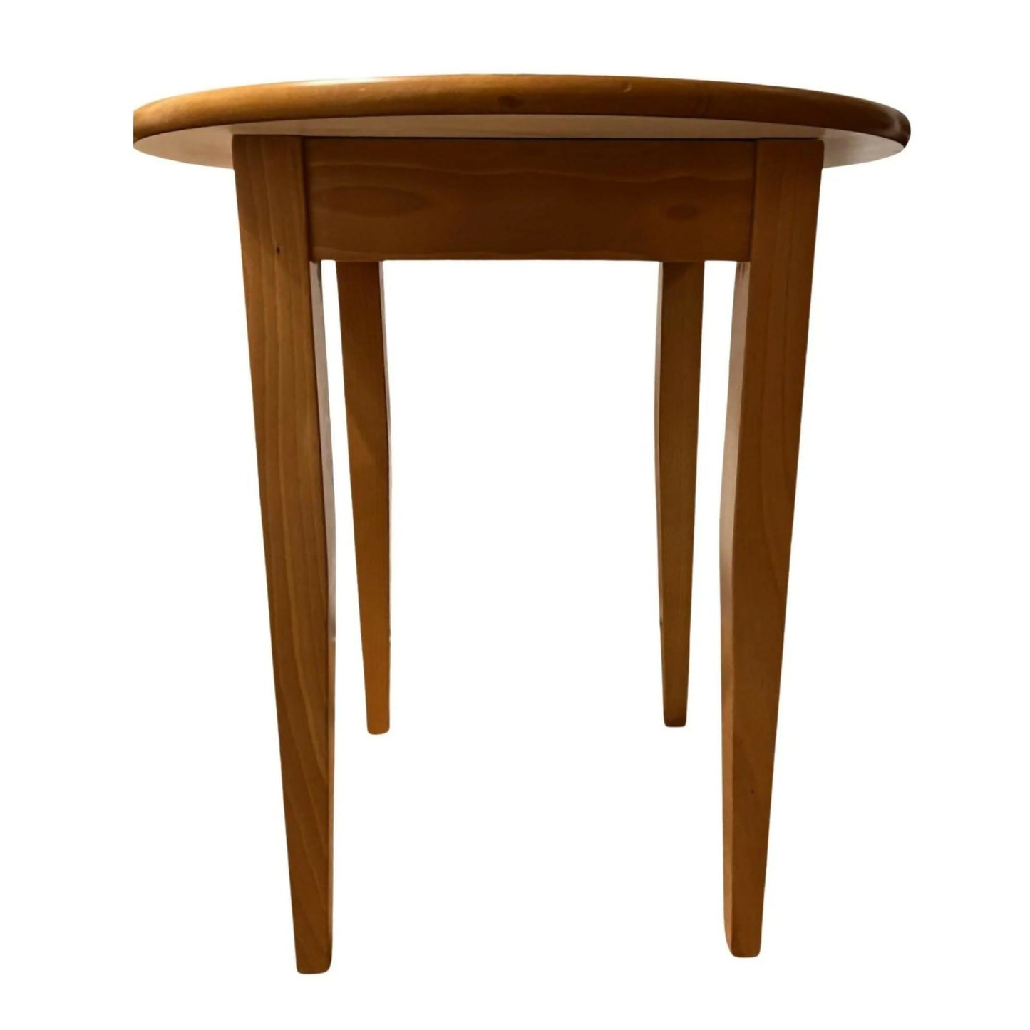 Mid-century style wooden side table, compact 63cm, small occasional table