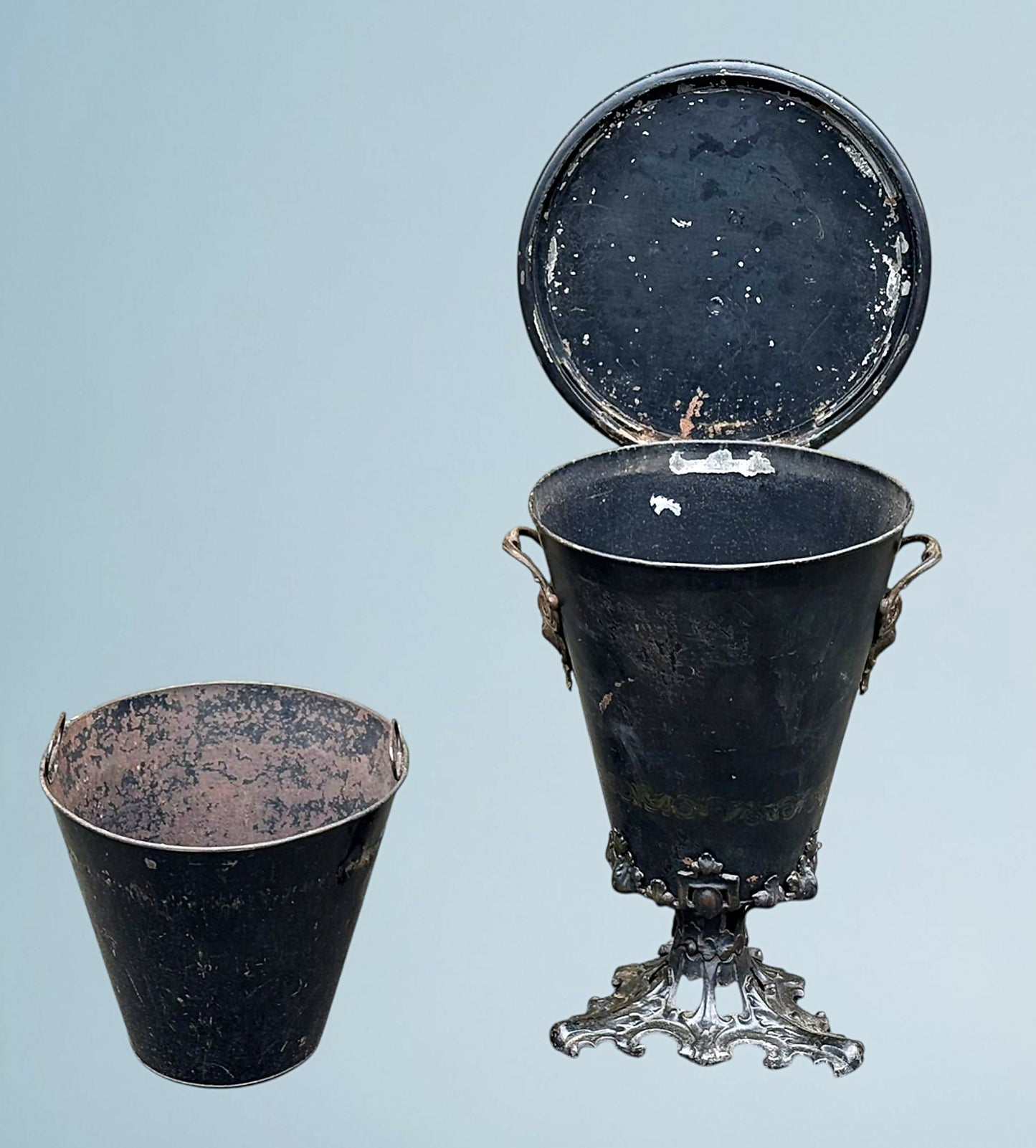 19th Century Antique Country House Toleware Coal Scuttle