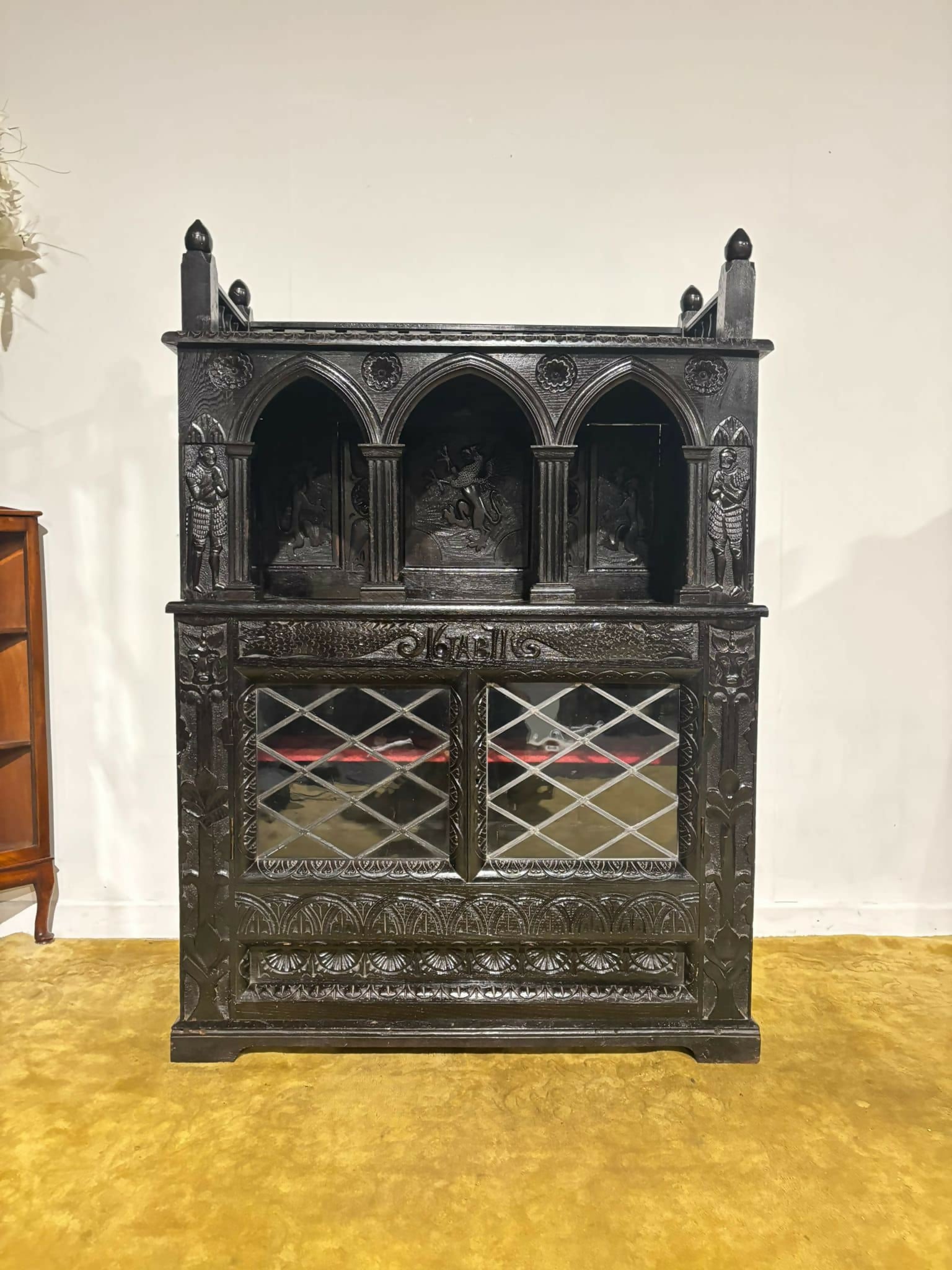 Antique Court Cupboard Dated 1671