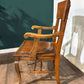 Vintage Oak Office Armchair – Golden Finishv