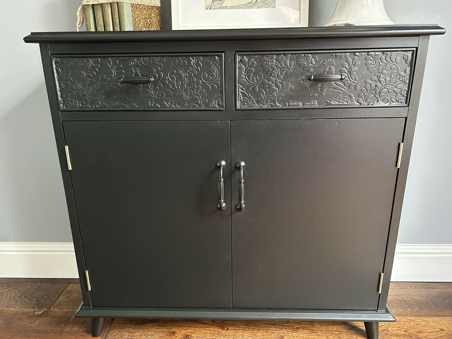 Elegantly restyled Black Sideboard/occasional drawer unit