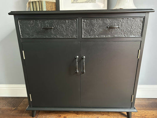 Elegantly restyled Black Sideboard/occasional drawer unit