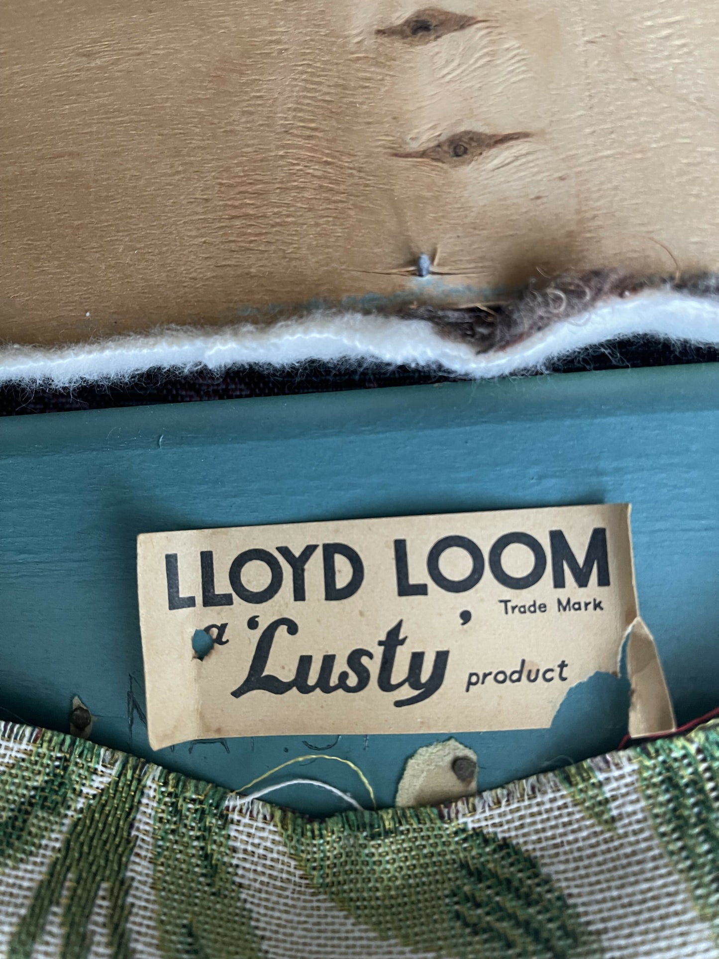 Lush Lusty Lloyd loom 1957 repainted and reupholstered occasional chair