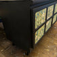 Mid Century Retro Nathan Sideboard on Black Floral Print Sold Message Commission
