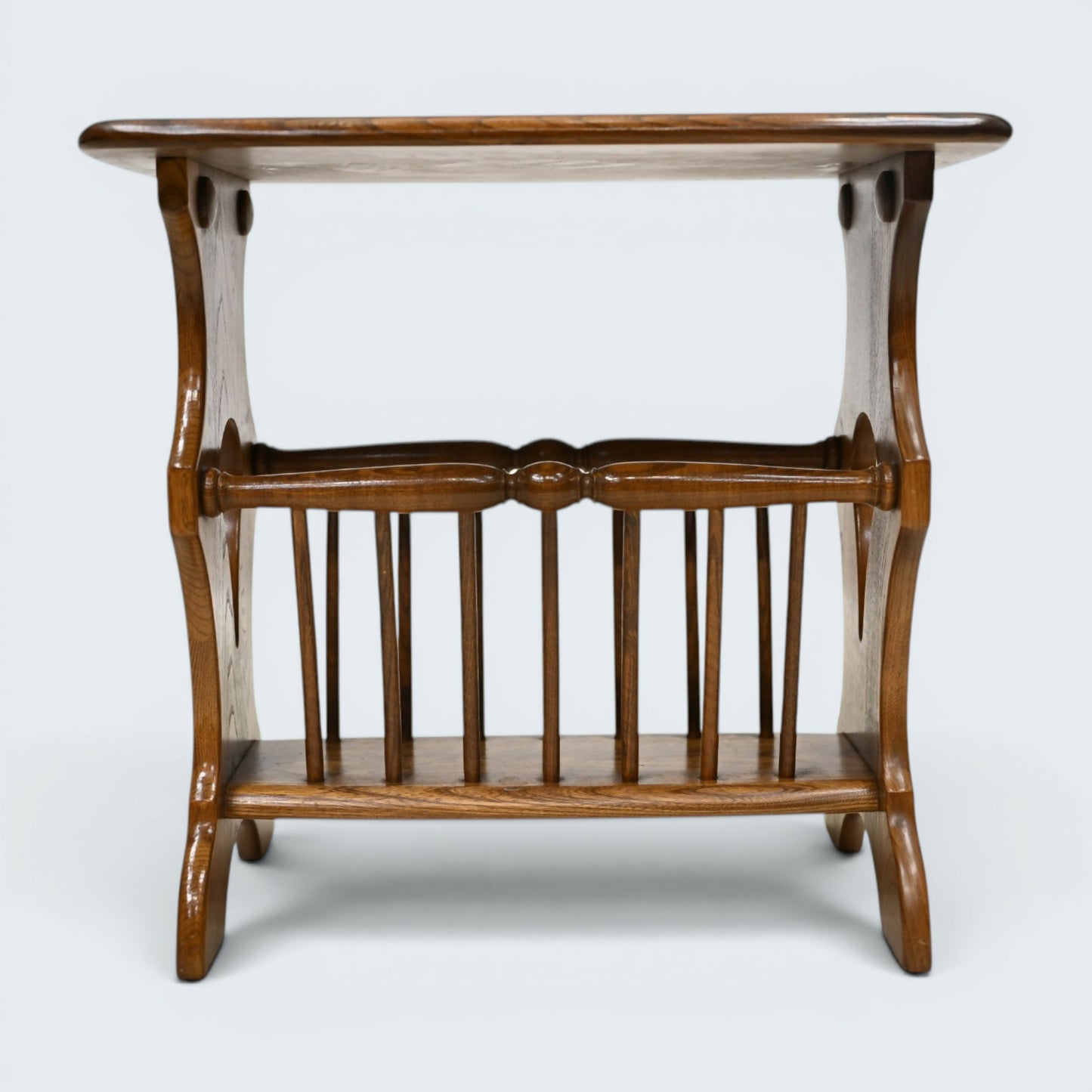 Ercol Side Table with Magazine Holder Vintage Retro Golden Dawn FREE UK Delivery