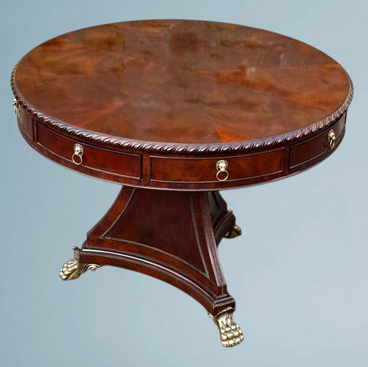 Good Quality Figured Mahogany Drum Table