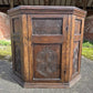 Antique Ecclesiastical Carved Oak Corner Kitchen Pantry Storage Cupboard