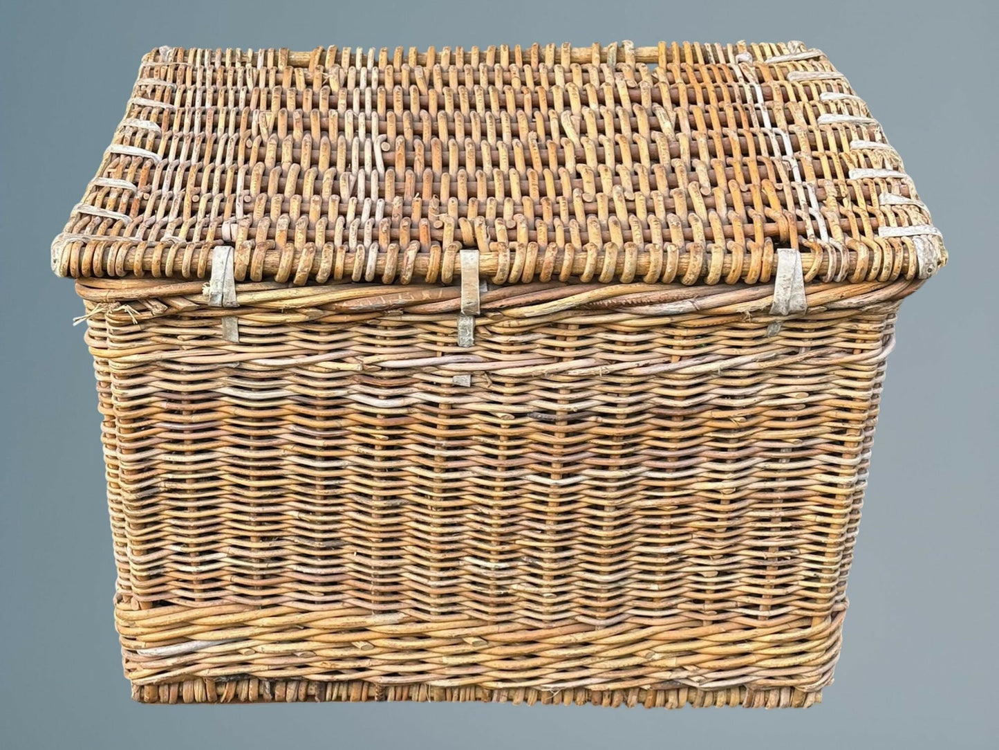 Large Antique Wicker Basket /log Basket