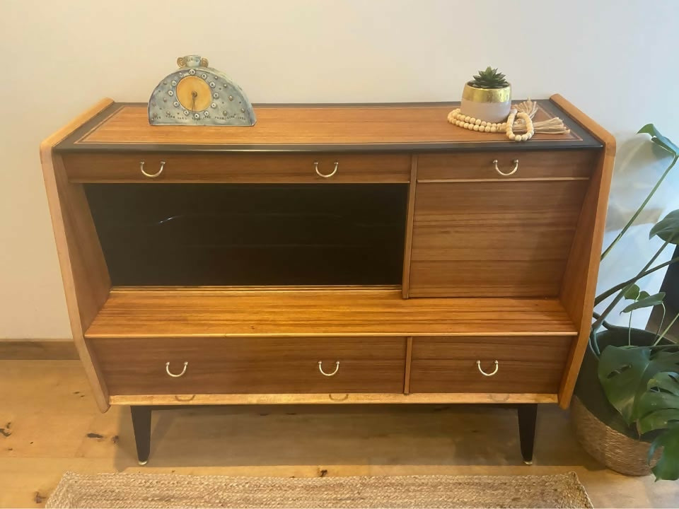 Vintage G Plan Tola and Black Sideboard