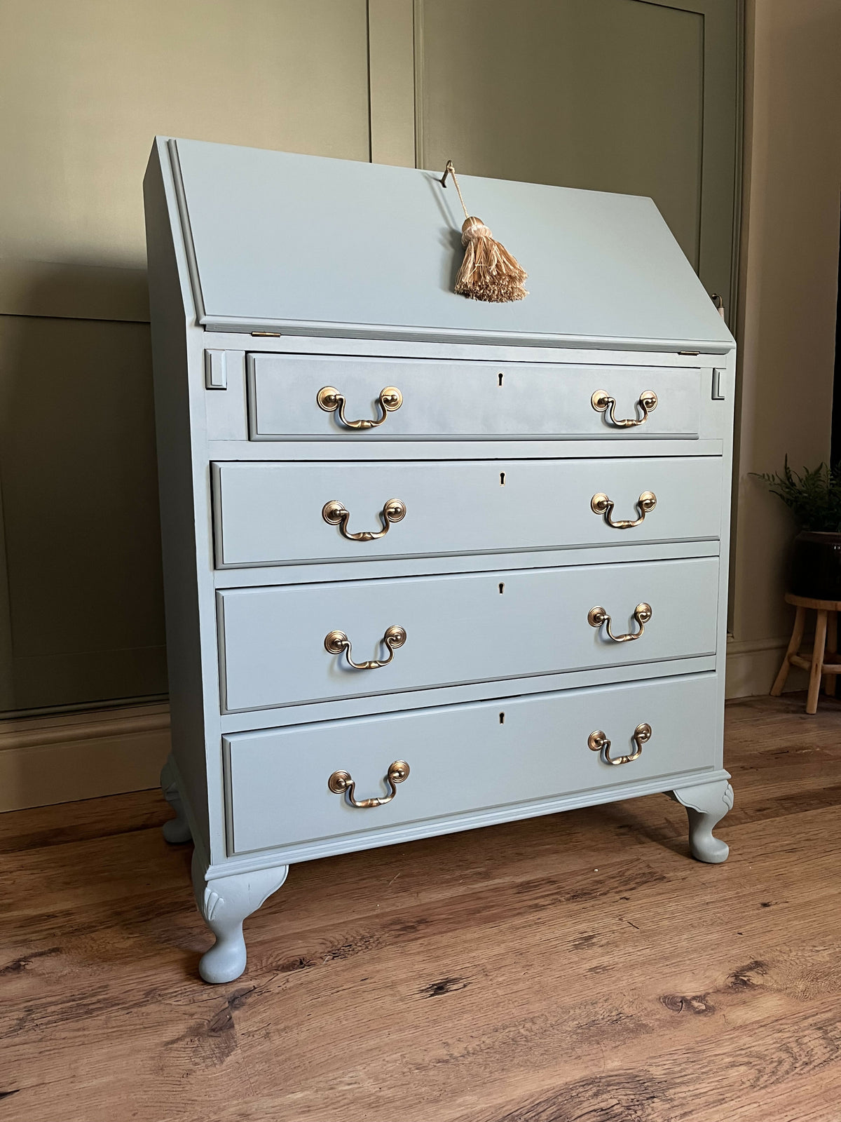 Blue Vintage Writing Bureau