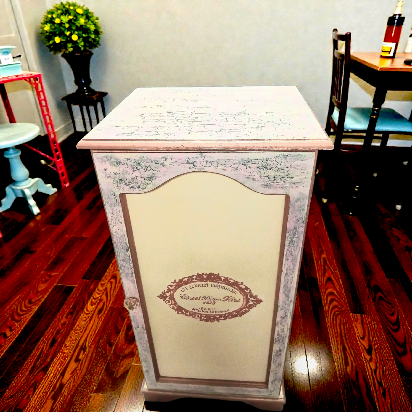 Pink Magnolia & Rose Gold Cabinet
