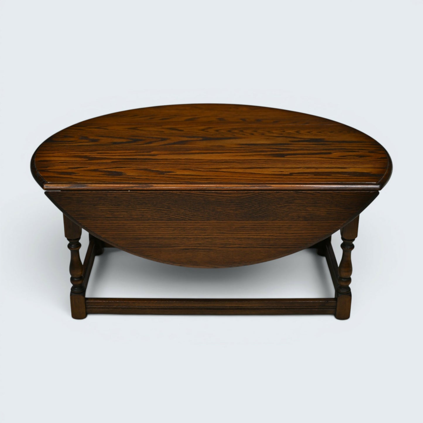 Old Charm Oak Drop Leaf Long Oval Coffee Table Light Oak 2144 FREE UK Delivery