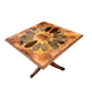 Vintage Yew Wood Oyster Specimen occasional table