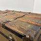 Victorian Oak Bound Travellers Trunk – Steamer Trunk with Original Travel Labels