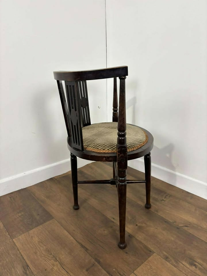 Edwardian Inlaid Tub Side Chair