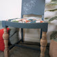 Upcycled statement chair – dressing table chair - teal