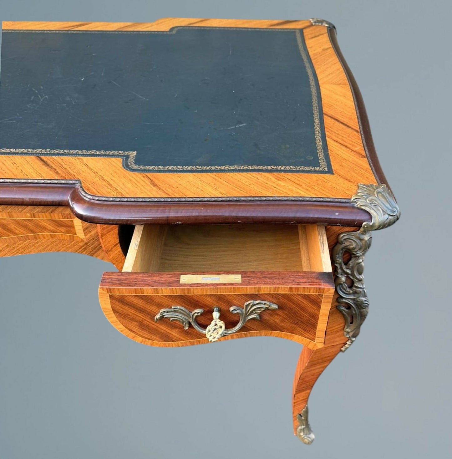 Inlaid Walnut and Kingwood Bureau Plat / Writing Table
