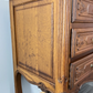 Chest of Drawers Vintage French Louis XVI Carved 3 Drawers Oak Cabinet LOT 24395