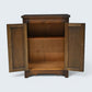 Old Charm Linenfold Cupboard Bedside Cabinet 2 Door Tudor Brown FREE DELIVERY*